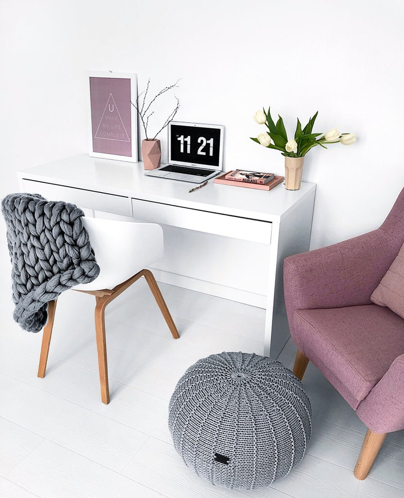 В'язаний пуф Ribs в скандинавському стилі Anzy home