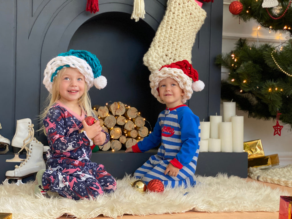 Kids small Christmas Santa red hats
